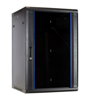 22 HE Netzwerkschrank, Wandschrank mit Glastür 600 x 600 x 1100 mm (BxTxH)