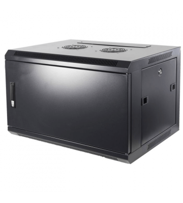 6 HE Netzwerkschrank, Wandschrank, mit Metalltür 600 x 600 x 367mm (BxTxH) 