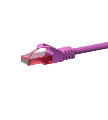 CAT6 Kabel U/UTP - 2 Meter - rosa - 100% Kupfer