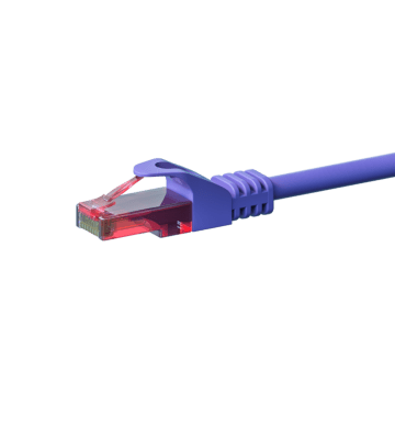 CAT6 Kabel U/UTP - 5 Meter - lila - 100% Kupfer