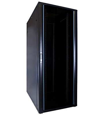 42 HE 19 Zoll Netzwerkschrank mit Glastür 800 x 1200 x 2000 mm (BxTxH) 