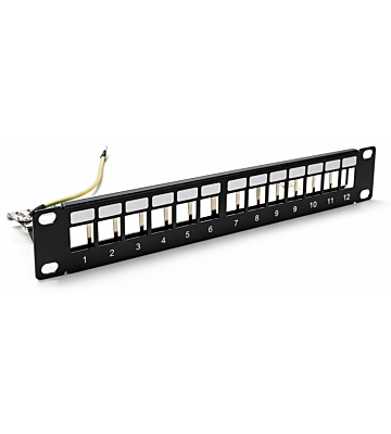 10" STP Keystone Patchpanel - 12 Ports