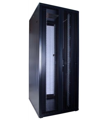 42 HE 19" Netzwerkschrank, mit perforierten Doppelflügeltüren vorne und hinten (BxTxH) 800x1000x2000mm