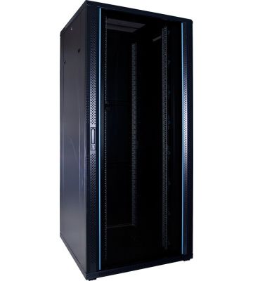 37 HE 19 Zoll Netzwerkschrank mit Glastür 800 x 800 x 1800 mm (BxTxH)