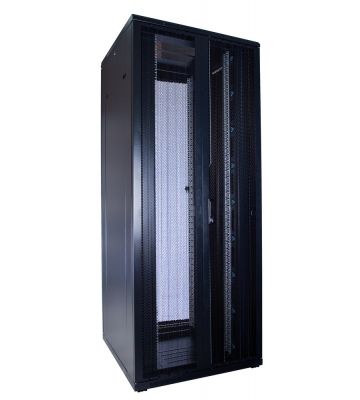 42 HE 19" Netzwerkschrank, mit perforierten Doppelflügeltüren vorne und hinten (BxTxH) 800x800x2000mm