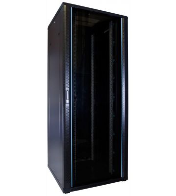 47 HE 19 Zoll Netzwerkschrank mit Glastür 800 x 800 x 2200 mm (BxTxH) 