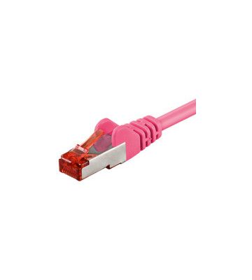 CAT6 Kabel LSOH S-FTP - 1 Meter - rosa