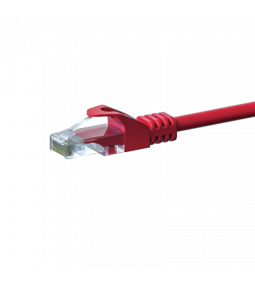 CAT5e Kabel U/UTP  - 0,50 Meter - rot - 100% Kupfer