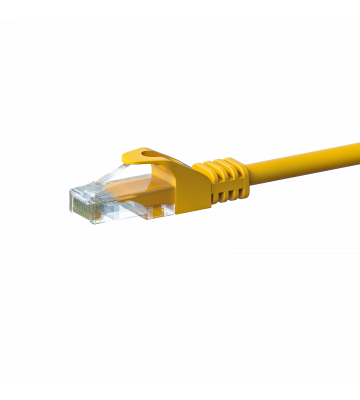 CAT5e Kabel U/UTP  - 0,50 Meter - gelb - 100% Kupfer