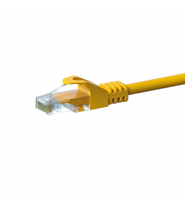 CAT5e Kabel U/UTP  - 2 Meter - gelb - 100% Kupfer