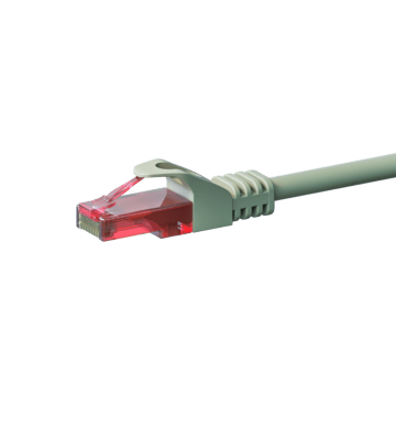 CAT6 Netzwerkkabel, U/UTP, 0,15 Meter, Grau, 100% Kupfer