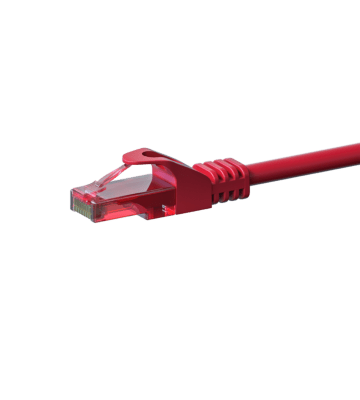 CAT6 Kabel U/UTP - 2 Meter - rot - 100% Kupfer