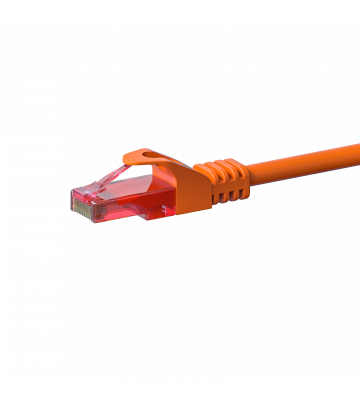 CAT6 Kabel U/UTP - 0,50 Meter - orange - 100% Kupfer