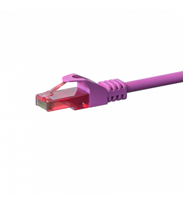 CAT6 Kabel U/UTP - 1 Meter - rosa - 100% Kupfer
