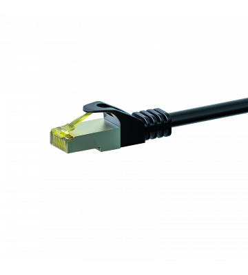 Cat7 Kabel S/FTP/PIMF - 0,25 Meter - schwarz