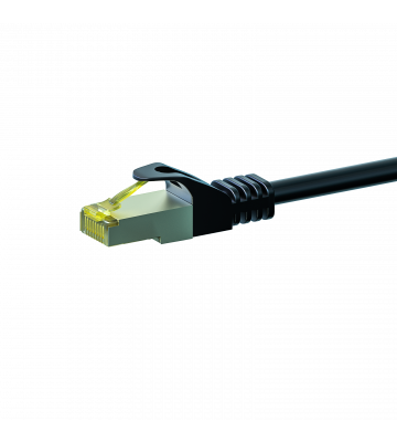  RJ45 Netzwerkkabel S/FTP (PiMF), mit CAT 7 Rohkabel, Schwarz, 50m