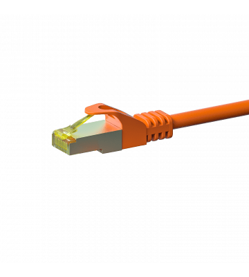 RJ45 Netzwerkkabel S/FTP (PiMF), mit CAT 7 Rohkabel, Orange, 50m