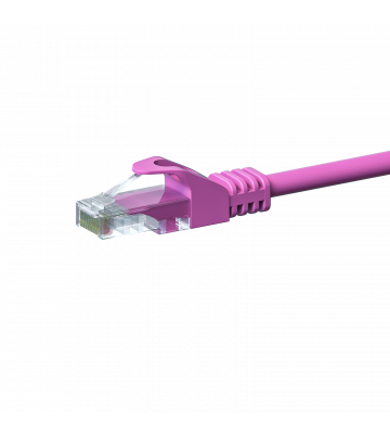 CAT5e Kabel U/UTP - 0,50 Meter - rosa - CCA