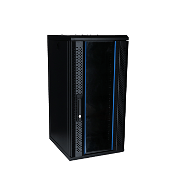 15 HE 10 Zoll Netzwerkschrank mit Glastür 370 x 450 x 752 mm (BxTxH)