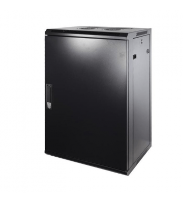 18 HE Netzwerkschrank, Wandschrank, mit Metalltür 600 x 450 x 900mm (BxTxH)