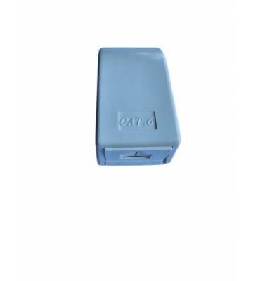 Aufputzdose CAT 6 / Class E 1-fach, ungeschirmt, 1 x RJ45, Farbe Elfenbein
