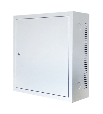 3U Wandschrank Weiß mit Metalltür 185mm tief 