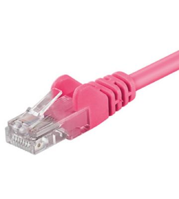 CAT5e Kabel U/UTP - 1 Meter - rosa - CCA