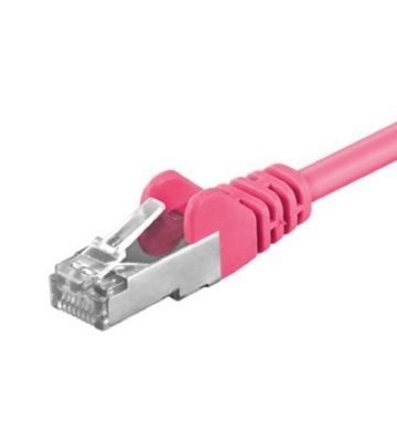 CAT5e Kabel FTP - 0,50 Meter - rosa