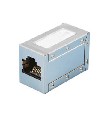 Patchkabelkupplung CAT6a - 2 x RJ45 Konnektor - geschirmt