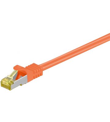 Cat7 Kabel S/FTP/PIMF - 0,25 Meter - orange
