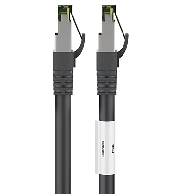 Cat8 Kabel S/FTP/PIMF - 2 Meter - schwarz