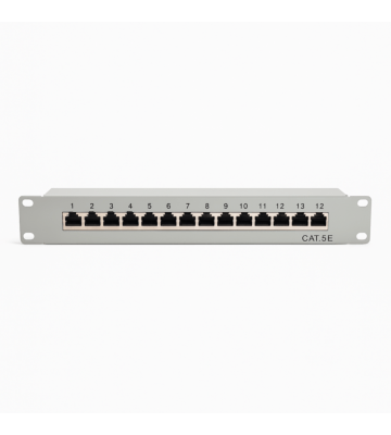 Patchpanel 10 Zoll – 12 Ports Cat5e STP