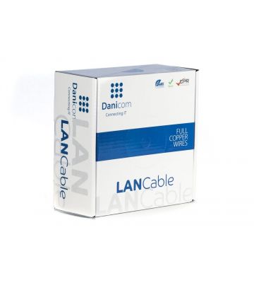 DANICOM CAT6A Kabel für draußen FTP 100 Meter – Starrleiter - PE (Fca)