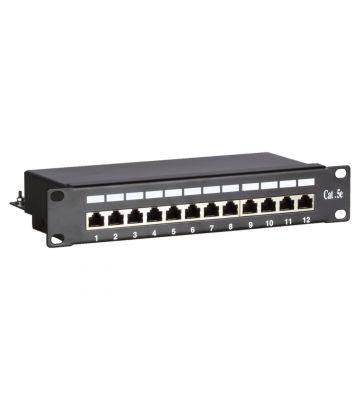 10 Zoll Patchfeld 12 Ports CAT 5e FTP