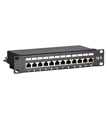 10 Zoll Patchfeld 12 Ports CAT 5e FTP
