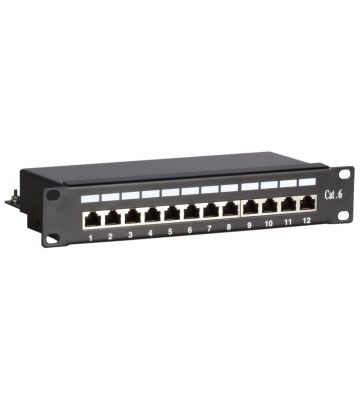 10 Zoll Patchfeld 12 Ports CAT 6 FTP