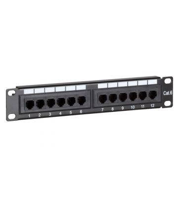 10 Zoll Patchfeld 12 Ports CAT 6 UTP