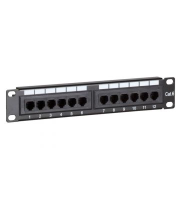 10 Zoll Patchfeld 12 Ports CAT 6 UTP