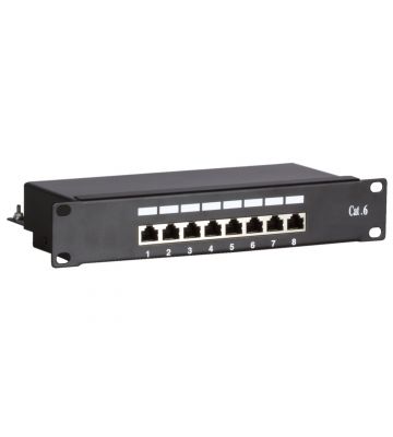 10 Zoll Patchfeld 8 Ports CAT 6 FTP