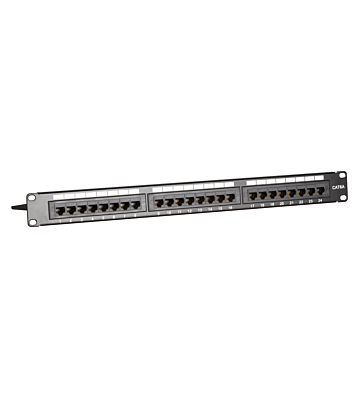 19 Zoll Netzwerk Patchfeld CAT 6a, UTP 24-fach