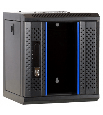 4 HE 10 Zoll Netzwerkschrank mit Glastür 312 x 310 x 264 mm (BxTxH)