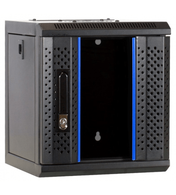 4 HE 10 Zoll Netzwerkschrank mit Glastür 370 x 450 x 264 mm (BxTxH)