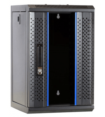 9 HE 10 Zoll Netzwerkschrank mit Glastür 312 x 310 x 486 mm (BxTxH)