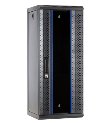 15 HE 10 Zoll Netzwerkschrank mit Glastür 370 x 450 x 752 mm (BxTxH)