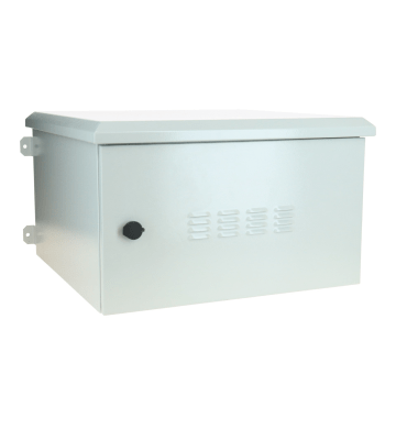 6 HE 19” Outdoor Serverschrank zur Wandmontage IP55 - 600 x 600 x 368mm 