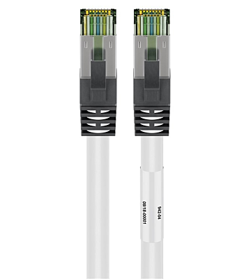 Cat8 Kabel S/FTP/PIMF - 0,25 Meter - weiß