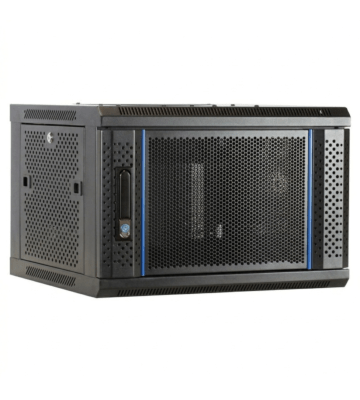 6 HE Netzwerkschrank, Wandschrank mit perforierter Tür 600 x 450 x 367 mm (BxTxH) 