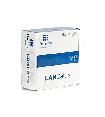 DANICOM CAT5e Kabel FTP 50 Meter – Starrleiter - LSZH (Eca)