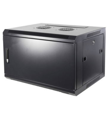 4 HE Netzwerkschrank, Wandschrank mit Metalltür 600 x 450 x 280 mm (BxTxH)