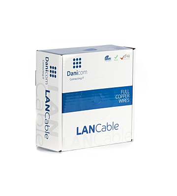 DANICOM CAT5e Kabel FTP 100 Meter – Starrleiter - LSZH (Dca)